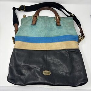 Fossil Purse Explorer Fold Over Leather Crossbody Bag Tote Y2K  Preppy Flawed